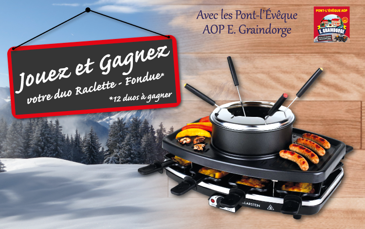 Affiche Jouez et gagnez votre duo raclette fondue