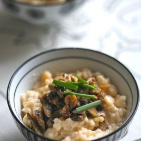 Risotto au Camembert et champignons de Paris